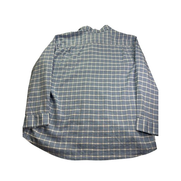 Orvis Mens Classic Fit Plaid Performance Linen Blend Shirt Size XXL Blue White - Picture 4 of 8
